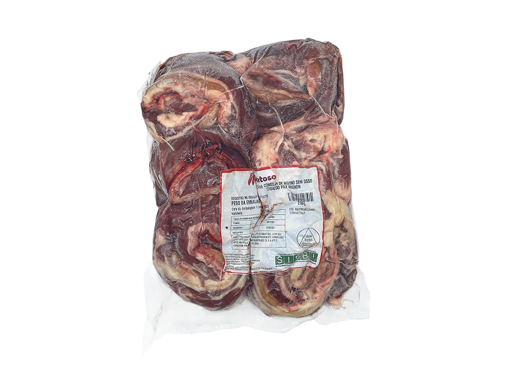 CORDÃO DO FILÉ MIGNON BOVINO CONGELADO MATOSO 2 KG (CX 26 KG)